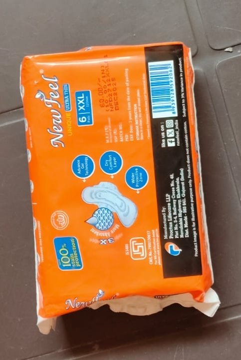 New Feel Ultra Thin Sanitary Pads - XXL (6 Pads) | Soft & Dry Cover - Image 2