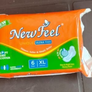 NewFeel Unique Ultra Thin Sanitary Pads – XL Size (280mm) with Soft Dry Cover – 6 Pads Pack