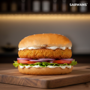 Sarwans Classic Veg Burger – Simple, Fresh & Delicious