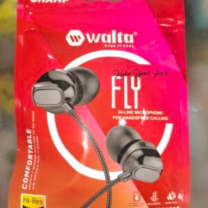 Walta Champ Fly Wired Stereo Earphone with In-Line Mic | Hi-Res Audio | Super Bass | 3.5mm Jack | Black & White
