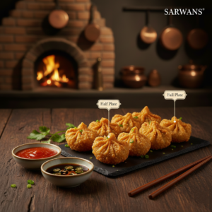 Crispy Fried Momos – Half & Full Plate Options with Spicy Dip