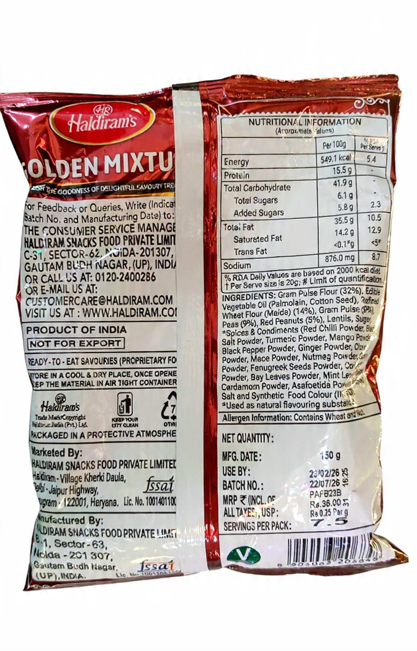 Haldiram's Nagpur Golden Mixture - 150g - Image 2