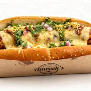 Classic Cheese Paneer Hot Dog – Extra Cheesy & Loaded ​Price (Keemat) ​₹80