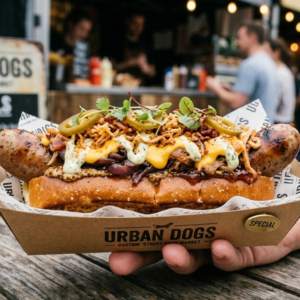 Urban Dogs – Loaded Gourmet Street-Style Bratwurst Hot Dog
