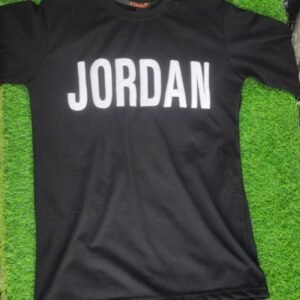 J-Jacky Premium Black Round Neck T-Shirt, down shoulder