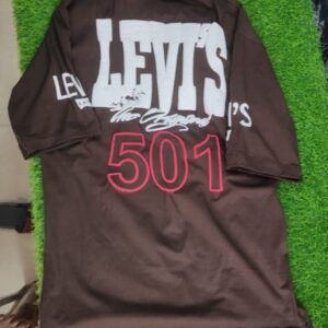 Levi’s Coffee Brown Down Shoulder T-Shirt (Oversized)