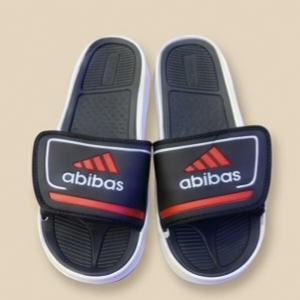 Casual Comfort Slide Slippers Black Red, chappal