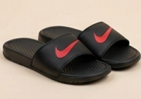 Nike Style Men’s Comfort Slide Slippers Black Red, chappal