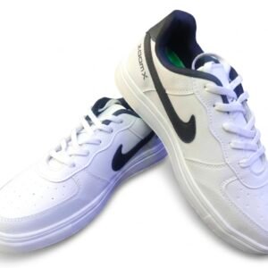 Men’s White Black Zoom Running Sneakers, juta