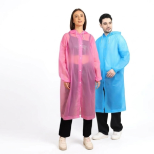 Waterproof Hooded Raincoat (Blue / Purple)