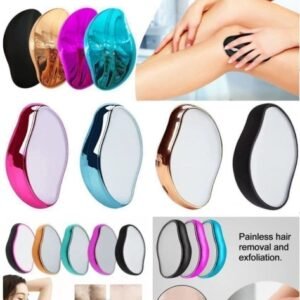 Magic Crystal Hair Eraser for Painless Hair Removal – Reusable Exfoliating Hair Remover Stone for Arms, Legs, and Back