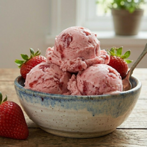 Fresh Strawberry Bliss Ice Cream 150 ML – Real Fruit Chunks