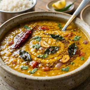 Home-Style Dal Fry – Desi Ghee & Garlic Tempering