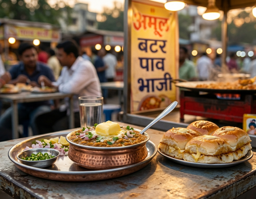 Special Amul Butter Pav Bhaji | Original Taste at Sarwans