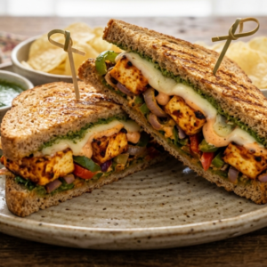 Premium Grilled Paneer Tikka Sandwich Protein Packed