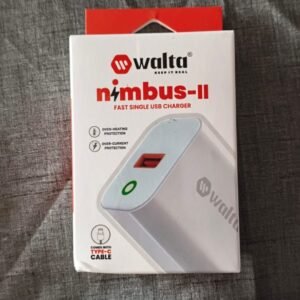 Walta Nimbus-II Fast Single USB Charger with Type-C Cable | Sarwans