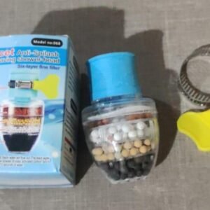 6-Layer Faucet Water Filter & Anti-Splash Water Saving Shower Head (Model: 068) with Adjustable Clamp