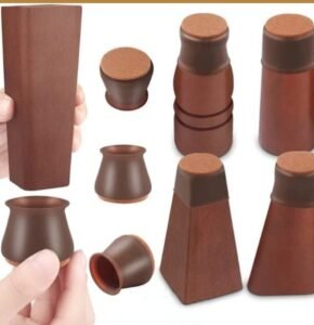 Premium Silicone Chair Leg Protectors with Felt Pads (Pack of 40) – Anti-Slip Floor Guards for Round & Square Furniture Legs