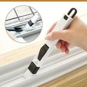2-in-1 Window Track Cleaning Brush with Detachable Dustpan – Multi-Purpose Groove, Sliding Door, and Keyboard Gap Cleaner