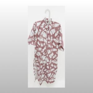 Premium Abstract Print Cotton Kurti – Stylish V-Neck Casual Tunic Top for Women