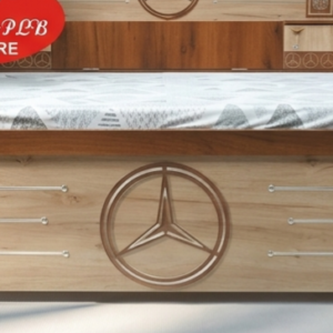 Mersedes Benz Premium Wooden Double Bed with Box Storage & Built-in Headboard Boxes, Uphar Furniture House