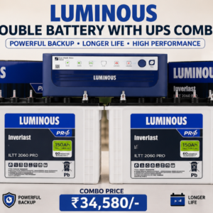 Luminous Double Battery + Eco Watt Neo 1650 UPS Combo (2 × 150Ah Inverlast Batteries) Uphar Furniture House