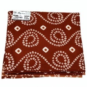 Premium Cotton Bandhani Print Unstitched Dress Material – Ethnic Rajasthani Style Suit Fabric for Women