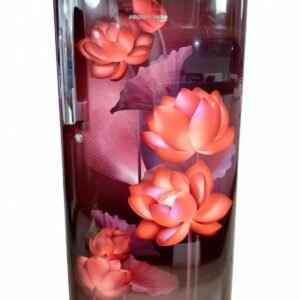 Voltas Beko Single Door Refrigerator (Burgundy/Red Lotus Floral Finish)