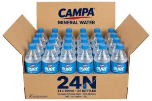 Campa Water 24N Pack – 24 x 250ml Bottles | Packaged Drinking Water, 4U Grocery