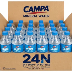 Campa Water 24N Pack – 24 x 250ml Bottles | Packaged Drinking Water, 4U Grocery
