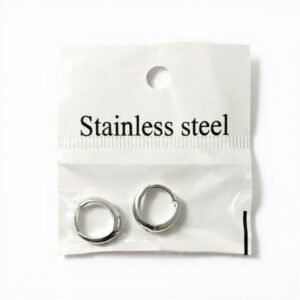 Minimalist Stainless Steel Hoop Earrings – Stylish Silver Anti-Tarnish Small Bali for Men & Women